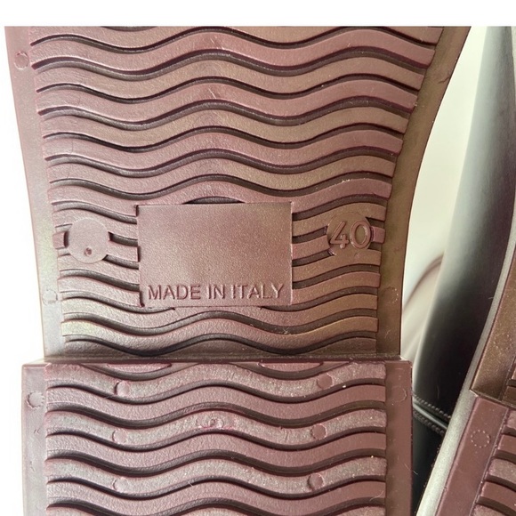 MULBERRY rubber rain boots equestrian wellingtons size 9 British designer - Picture 3 of 3